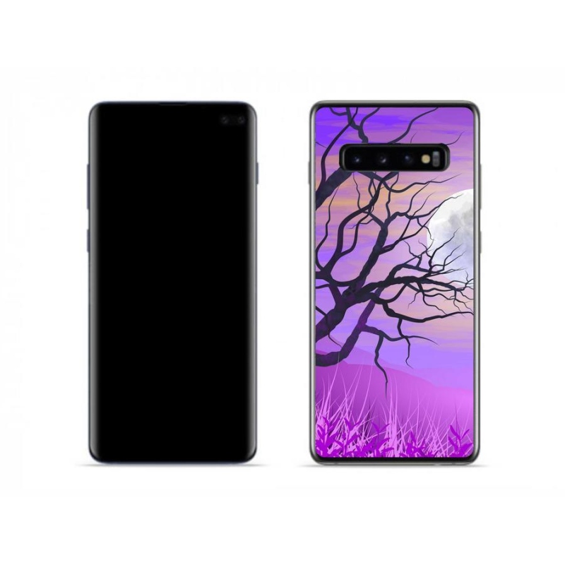 Gél tok mmCase mobiltelefonhoz Samsung Galaxy S10 - karikatúra kidőlt fa
