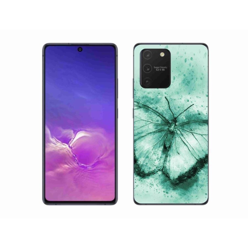 Gél tok mmCase Samsung Galaxy S10 Lite készülékhez - zöld pillangó