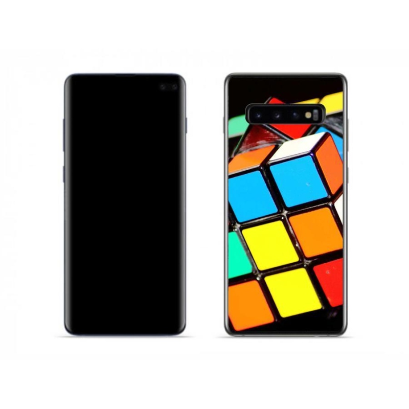 Gél tok mmCase Samsung Galaxy S10 készülékhez - Rubik-kocka