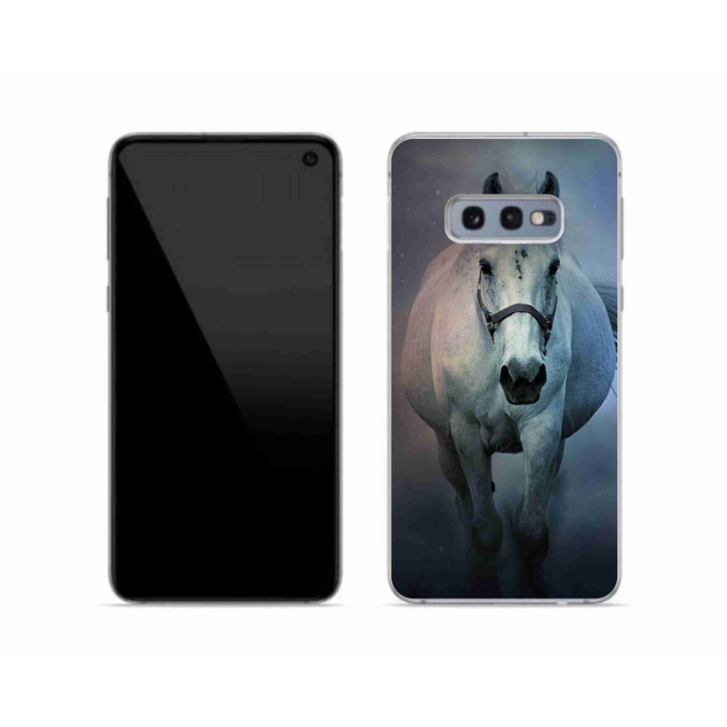 Gél tok mmCase Samsung Galaxy S10e készülékhez - futó fehér ló