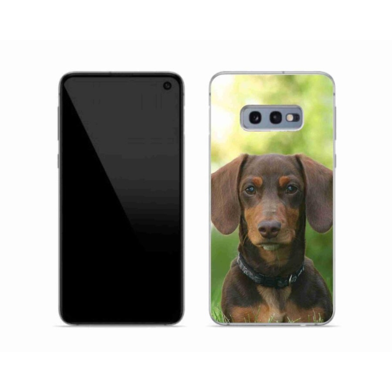 Gél tok mmCase Samsung Galaxy S10e készülékhez - barna tacskó
