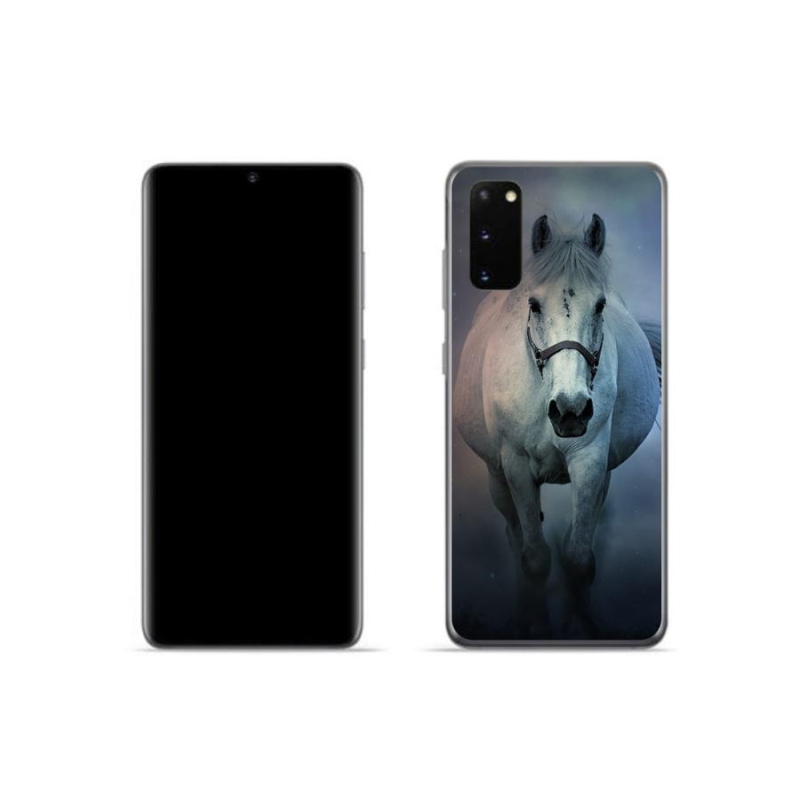 Gél tok mmCase Samsung Galaxy S20 készülékhez - futó fehér ló