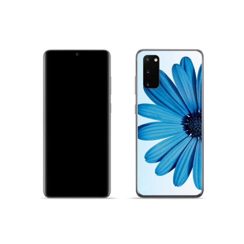 Gél tok mmCase Samsung Galaxy S20 készülékhez - kék margaréta
