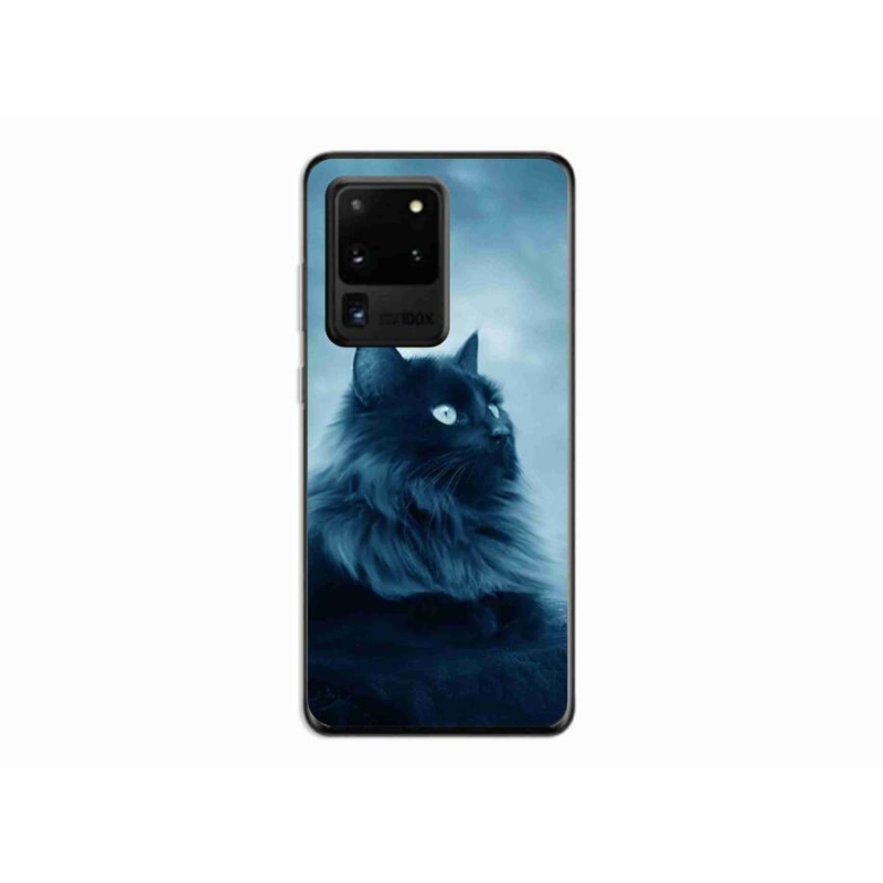 Gél tok mmCase a Samsung Galaxy S20 Ultra készülékhez - fekete macska 1