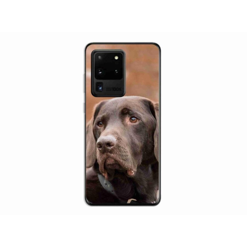Gél tok mmCase a Samsung Galaxy S20 Ultra készülékhez - barna labrador