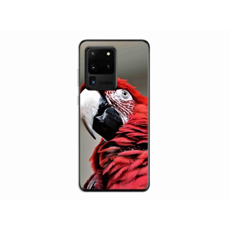 Gél tok mmCase Samsung Galaxy S20 Ultra készülékhez - papagáj ara piros