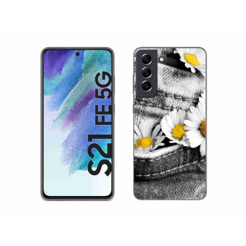 Gél tok mmCase mobiltelefonhoz Samsung Galaxy S21 FE 5G - százszorszépek
