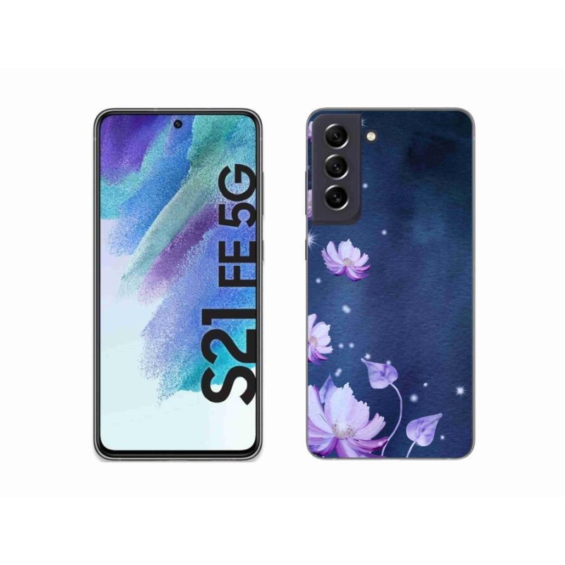 Gél tok mmCase a Samsung Galaxy S21 FE 5G készülékhez - hulló virágok