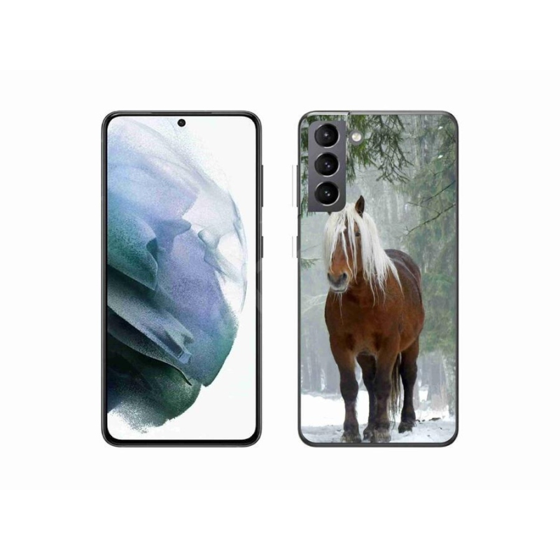 Gél tok mmCase mobiltelefonhoz Samsung Galaxy S21 - ló az erdőben