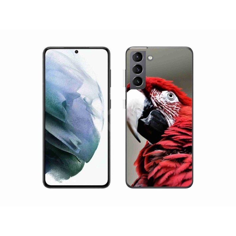 Gél tok mmCase Samsung Galaxy S21 készülékhez - papagáj ara piros