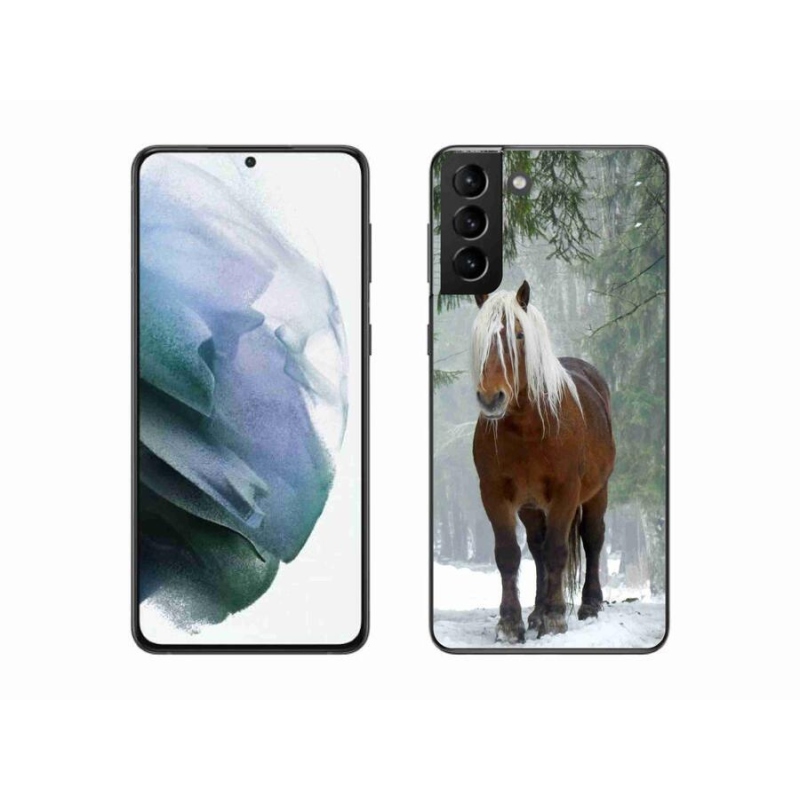Gél tok mmCase mobiltelefonhoz Samsung Galaxy S21 Plus - ló az erdőben