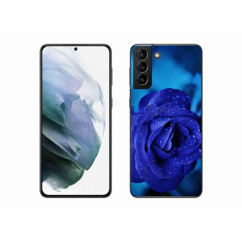 Gél tok mmCase Samsung Galaxy S21 Plus készülékhez - kék rózsa