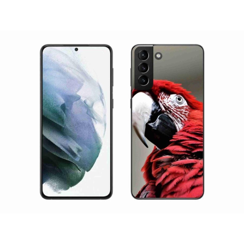 Gél tok mmCase Samsung Galaxy S21 Plus készülékhez - papagáj ara piros