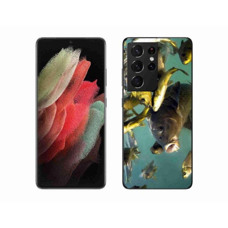 Gél tok mmCase a Samsung Galaxy S21 Ultra 5G készülékhez - halak iskolája