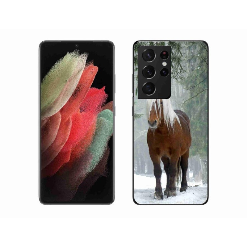 Gél tok mmCase a Samsung Galaxy S21 Ultra 5G készülékhez - ló az erdőben