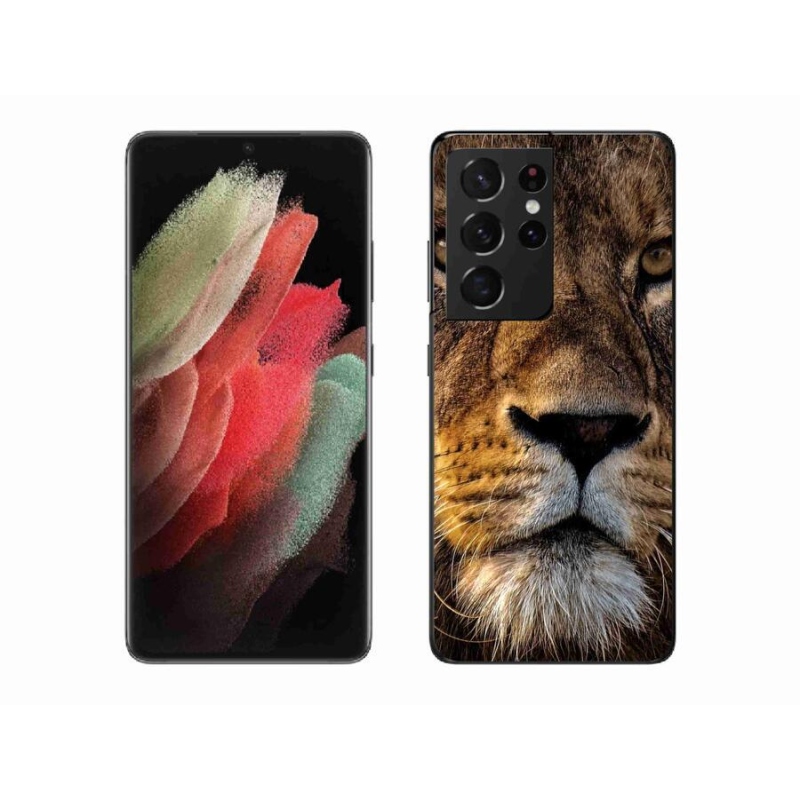 Gél tok mmCase a Samsung Galaxy S21 Ultra 5G készülékhez - oroszlán