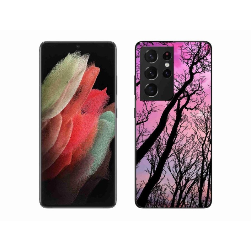 Gél tok mmCase a Samsung Galaxy S21 Ultra 5G készülékhez - kidőlt fák