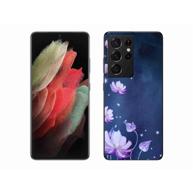 Gél tok mmCase a Samsung Galaxy S21 Ultra 5G készülékhez - hulló virágok
