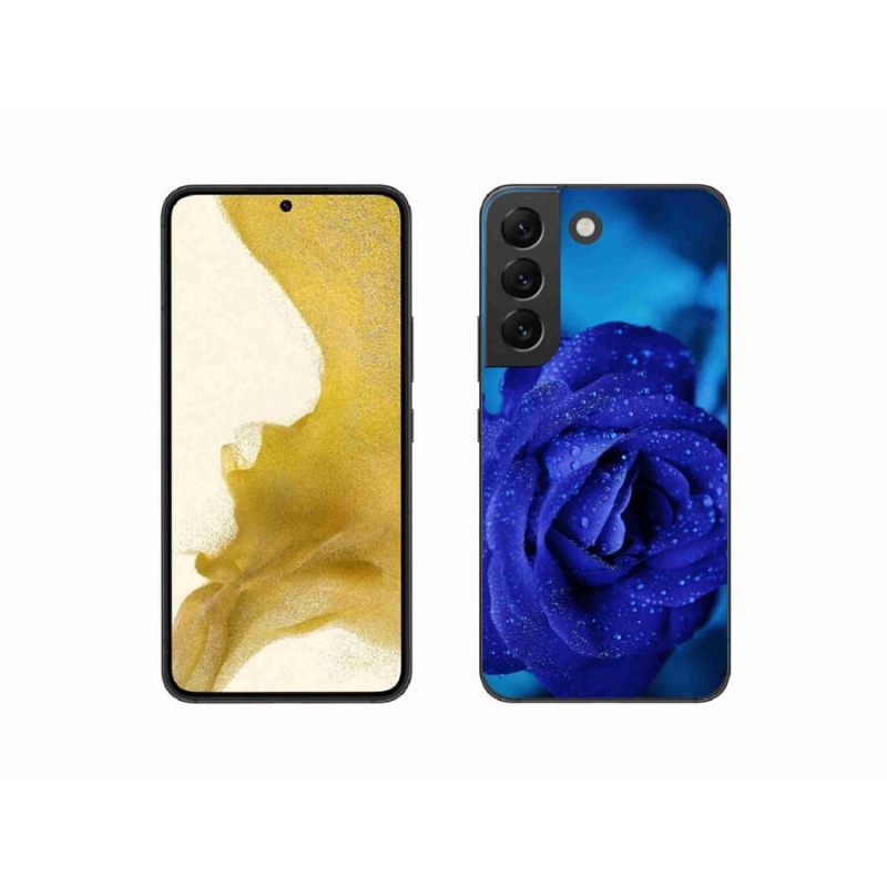 Gél tok mmCase Samsung Galaxy S22 5G - kék rózsa