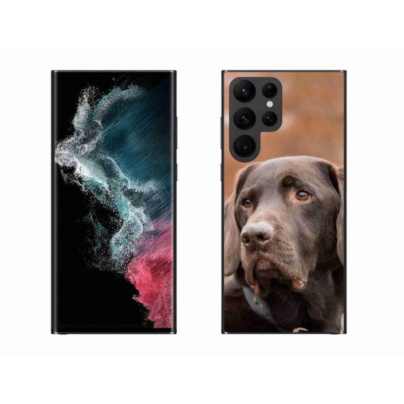 Gél tok mmCase a Samsung Galaxy S22 Ultra 5G készülékhez - barna labrador