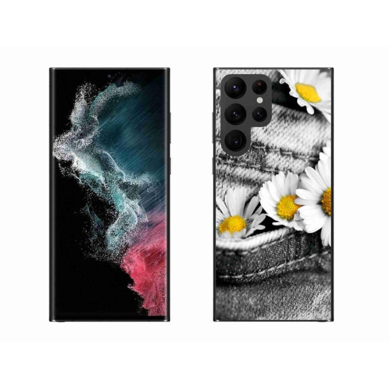 Gél tok mmCase Samsung Galaxy S22 Ultra 5G - margarétás zselés tok Samsung Galaxy S22 Ultra 5G-hez