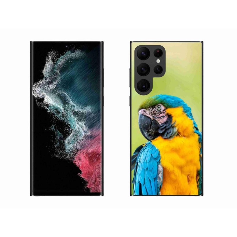 Gél tok mmCase a Samsung Galaxy S22 Ultra 5G készülékhez - papagáj ara 2
