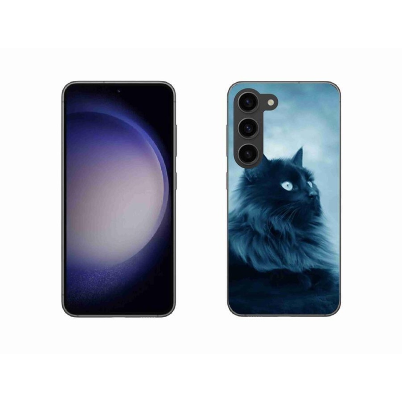 Gél tok mmCase Samsung Galaxy S23 5G - fekete macska 1