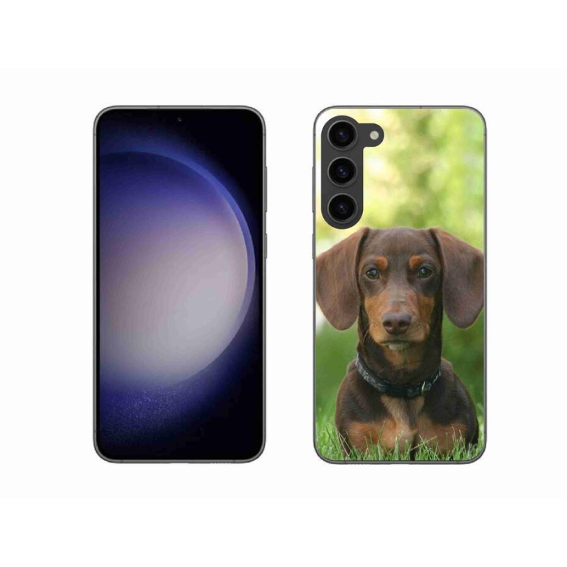 Gél tok mmCase Samsung Galaxy S23+ 5G - barna tacskóhoz