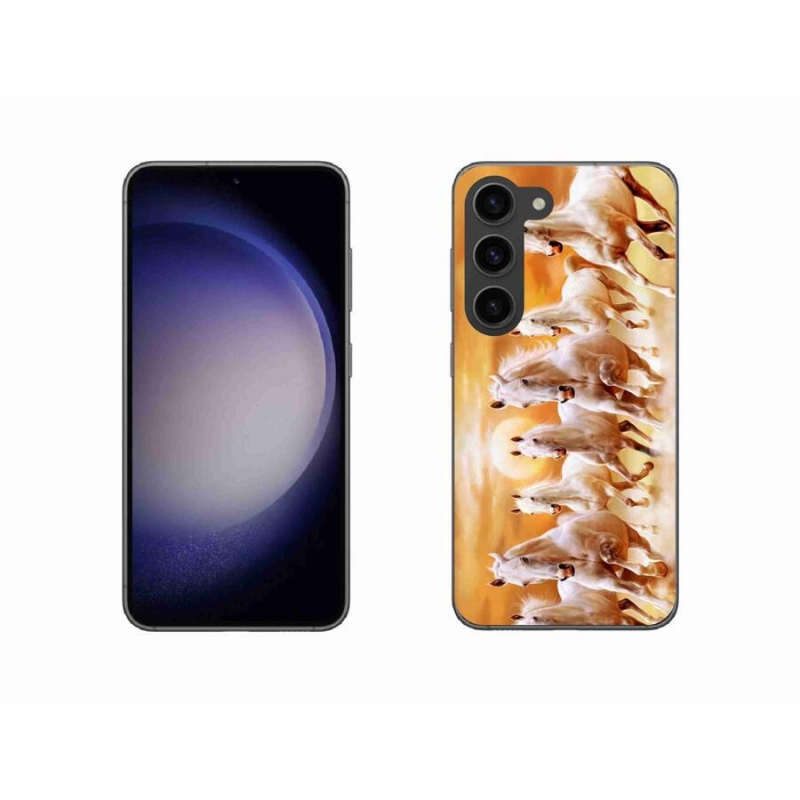 Gél tok mmCase a Samsung Galaxy S23 5G készülékhez - lovak 2