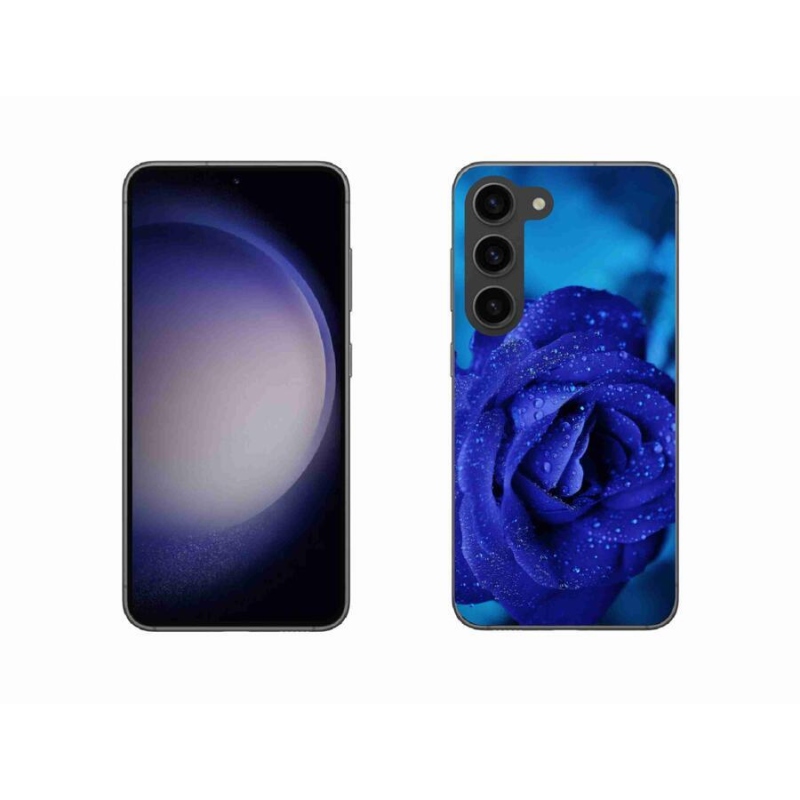 Gél tok mmCase Samsung Galaxy S23 5G - kék rózsa