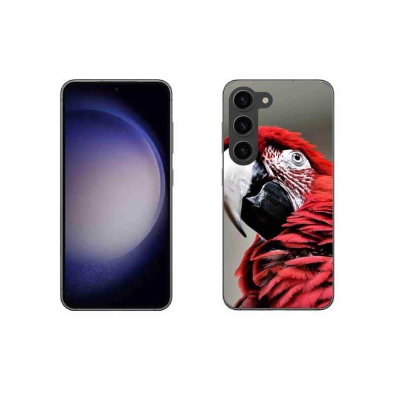 Gél tok mmCase Samsung Galaxy S23 5G - papagáj ara piros