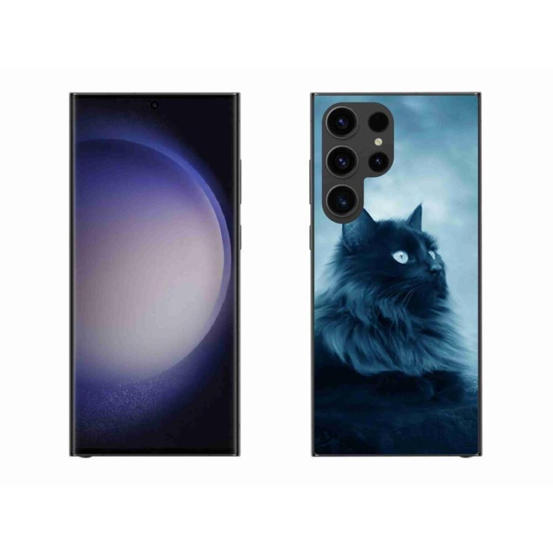 Gél tok mmCase Samsung Galaxy S23 Ultra 5G - fekete macska 1