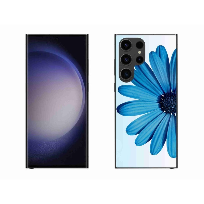 Gél tok mmCase a Samsung Galaxy S23 Ultra 5G készülékhez - kék színű margaréta
