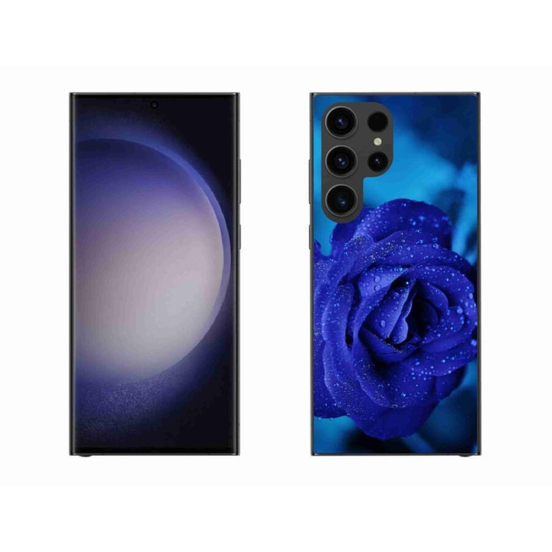 Gél tok mmCase Samsung Galaxy S23 Ultra 5G - kék rózsa
