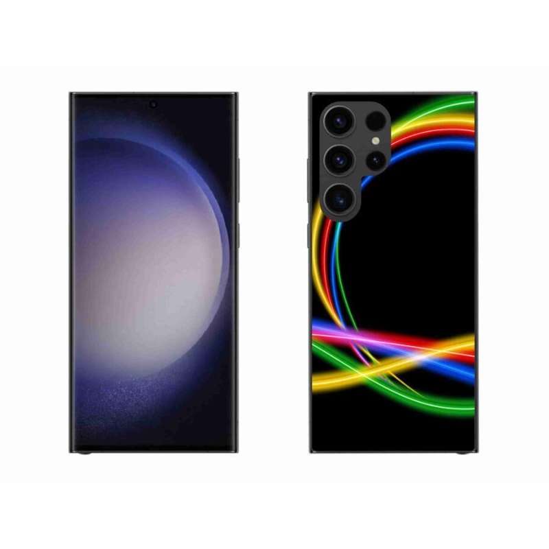 Gél tok mmCase a Samsung Galaxy S23 Ultra 5G készülékhez - neon karikák