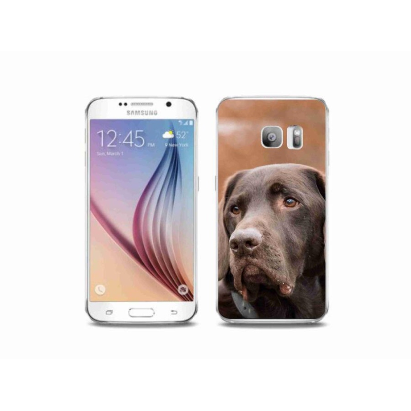 Gél tok mmCase Samsung Galaxy S6 Edge készülékhez - barna labrador