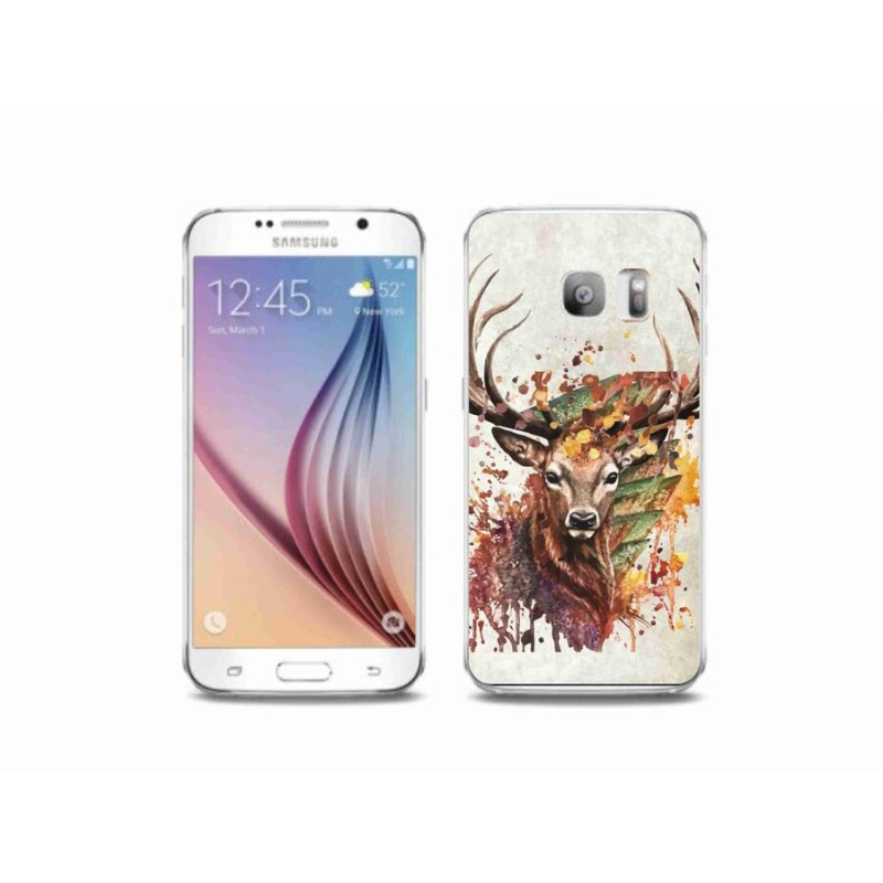 Gél tok mmCase a Samsung Galaxy S6 Edge készülékhez - szarvas 1