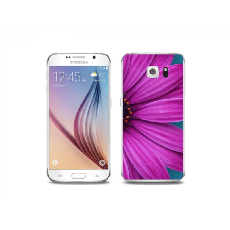 Gél tok mmCase Samsung Galaxy S6 készülékhez - lila százszorszép