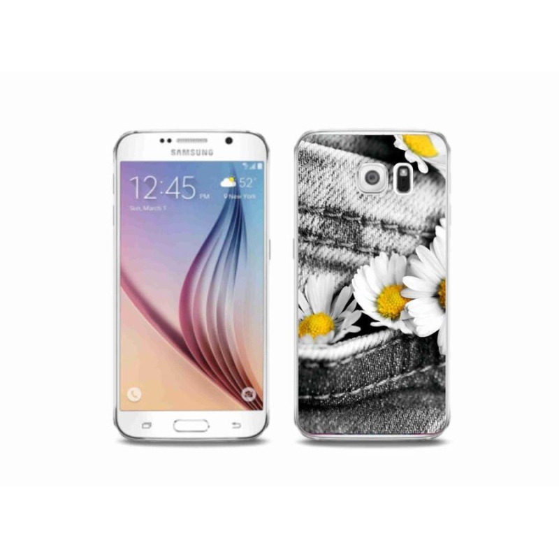 Gél tok mmCase mobiltelefonhoz Samsung Galaxy S6 - százszorszépek