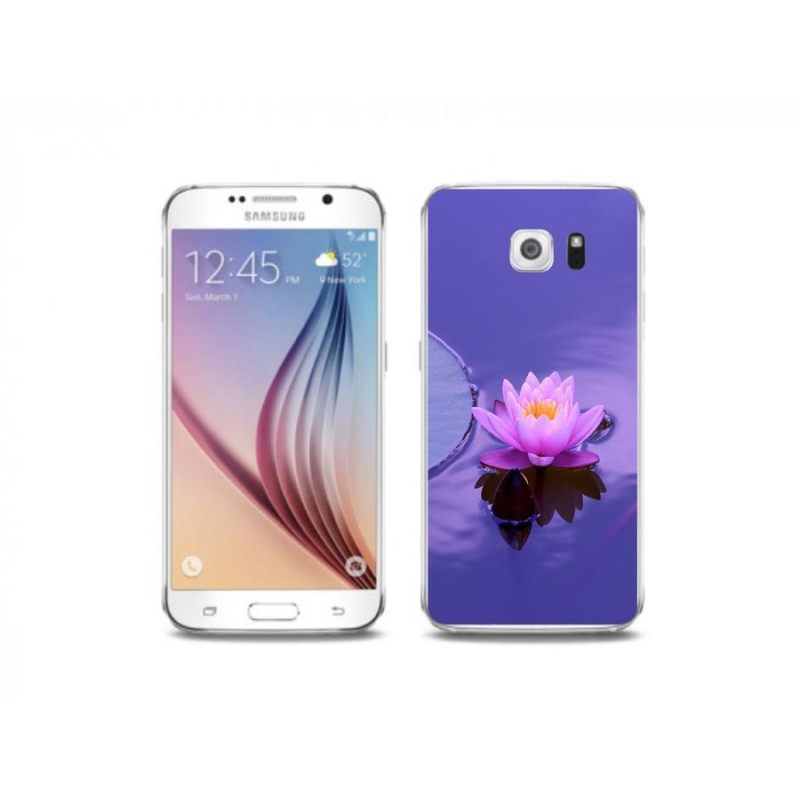 Gél tok mmCase mobil Samsung Galaxy S6 - virág a felszínen