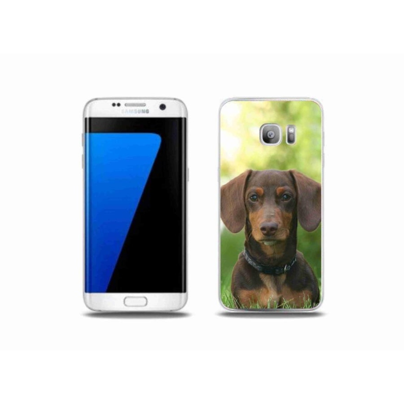 Gél tok mmCase Samsung Galaxy S7 Edge készülékhez - barna tacskó