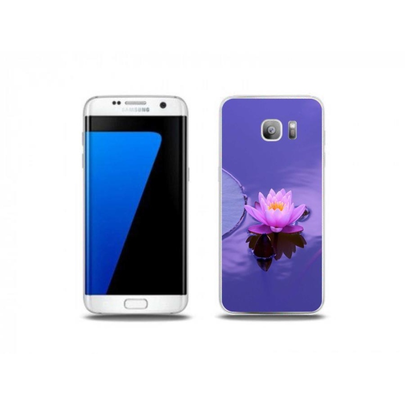 Gél tok mmCase Samsung Galaxy S7 Edge készülékhez - virág a felszínen