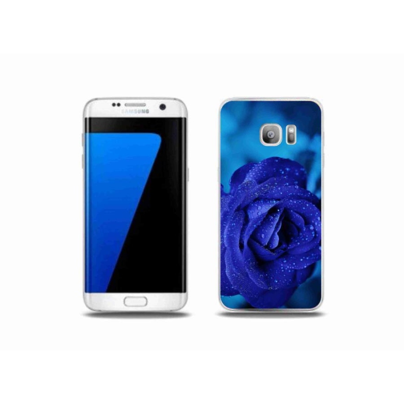 Gél tok mmCase Samsung Galaxy S7 Edge készülékhez - kék rózsa