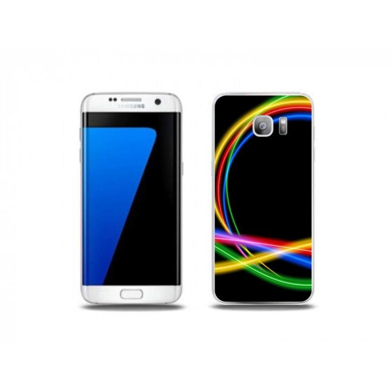 Gél tok mmCase Samsung Galaxy S7 Edge készülékhez - neon körök