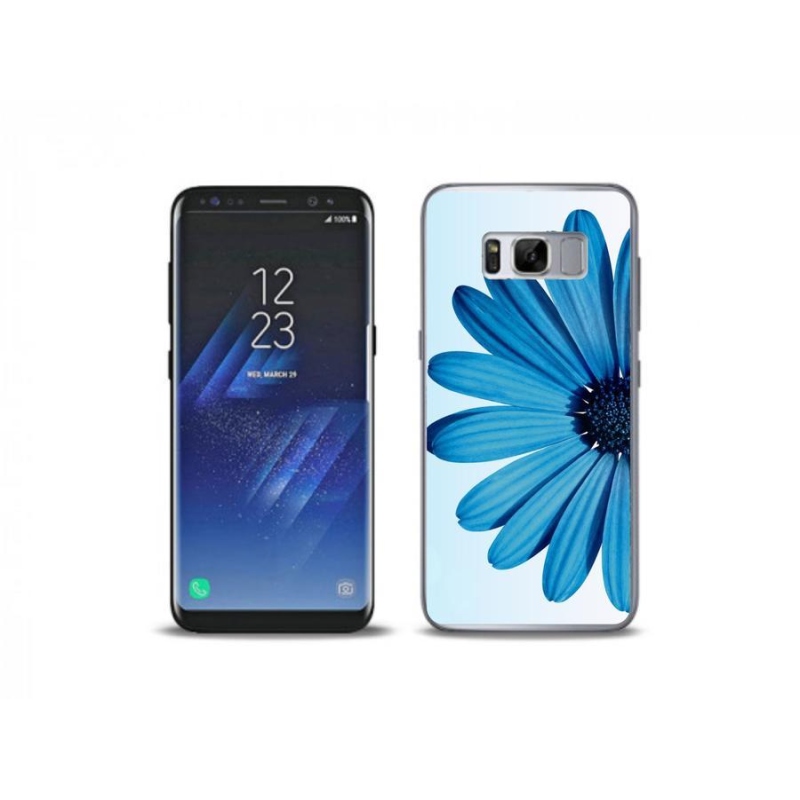 Zselés tok mmCase Samsung Galaxy S8 Plus készülékhez - kék százszorszép