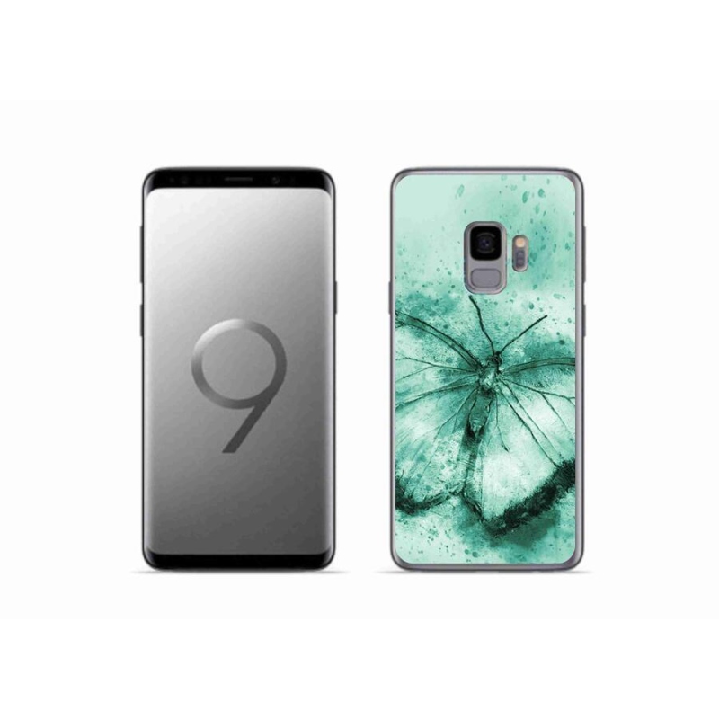 Gél tok mmCase Samsung Galaxy S9 készülékhez - zöld pillangó
