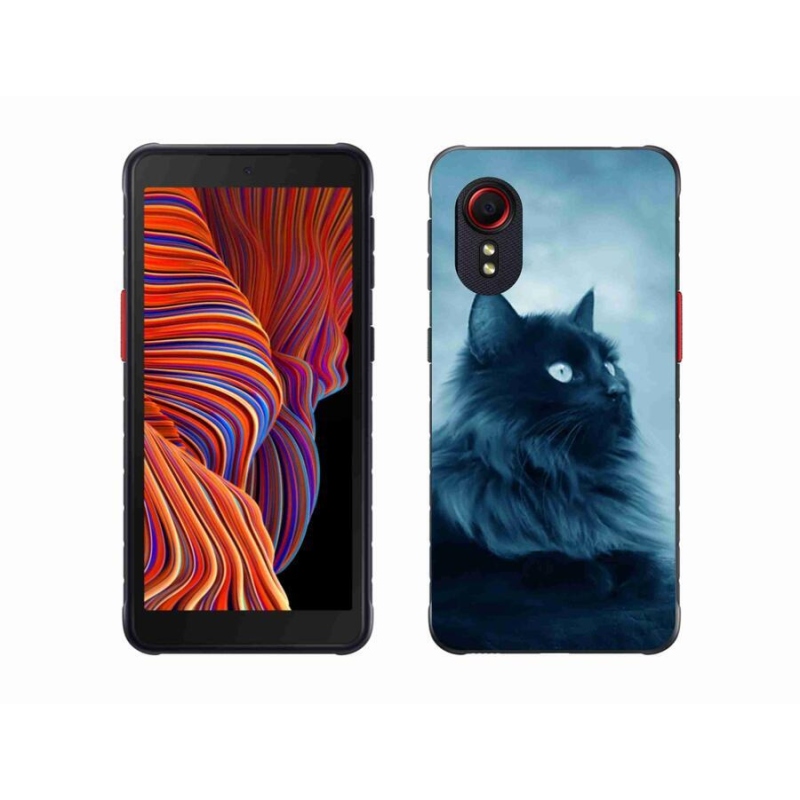 Gél tok mmCase a Samsung Galaxy Xcover 5 készülékhez - fekete macska 1