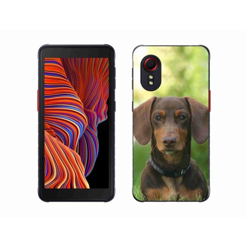 Gél tok mmCase Samsung Galaxy Xcover 5 készülékhez - barna tacskó