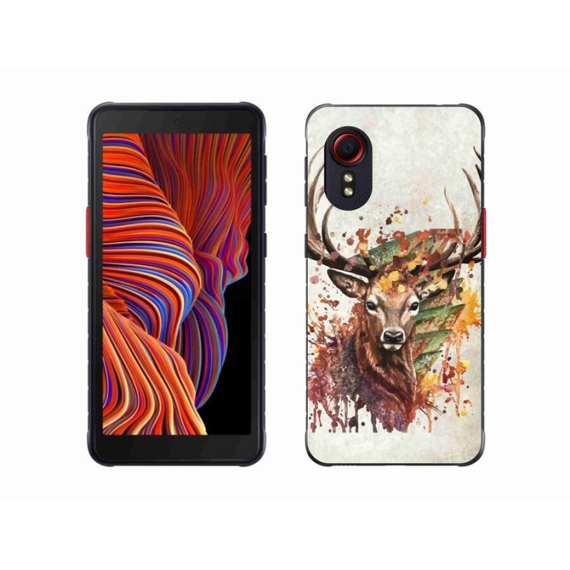 Gél tok mmCase mobiltelefonhoz Samsung Galaxy Xcover 5 - szarvas 1
