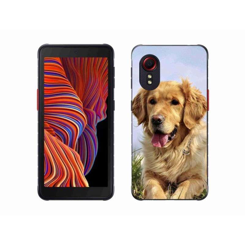 Gél tok mmCase mobiltelefonhoz Samsung Galaxy Xcover 5 - arany retriever